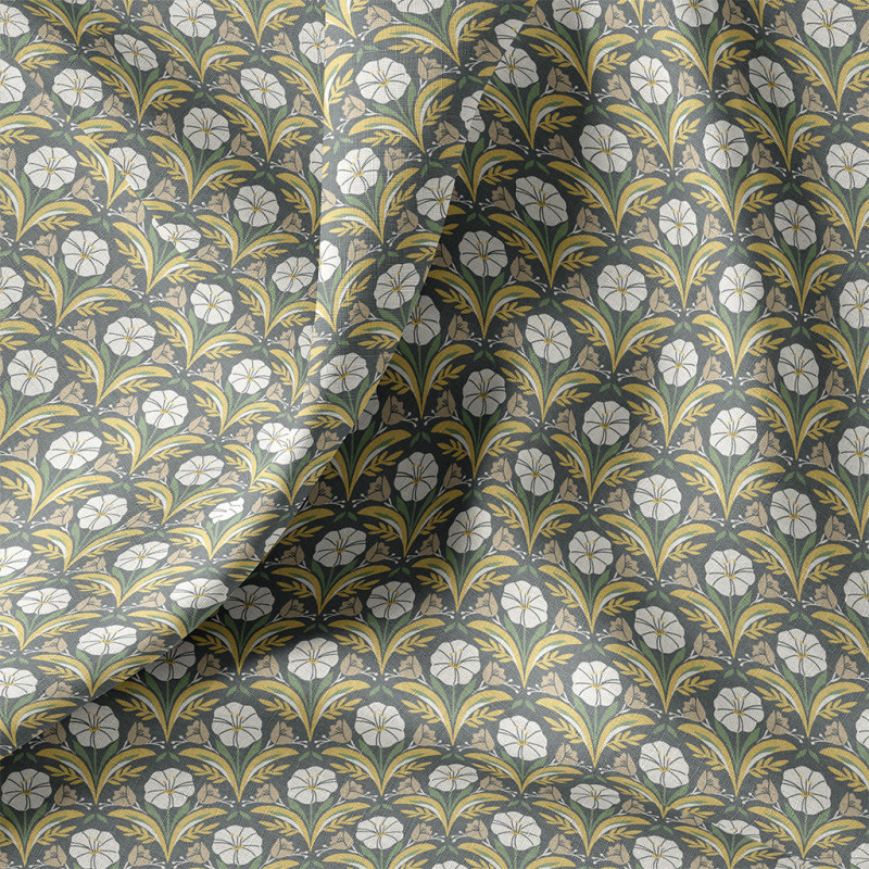 Printed Cotton SELMA2 Green / Yellow